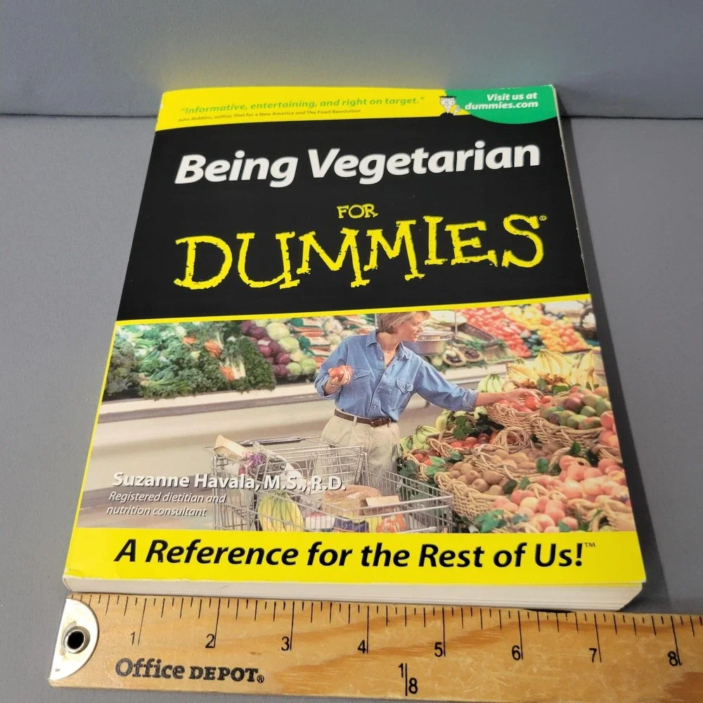 Being Vegetarian For Dummies Book Suzanne Havala Paperback Diet Nutrition Guide
